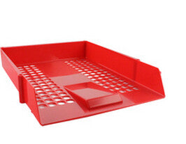 Deflecto CP043YTRED desk tray/organizer Polystyrene Red