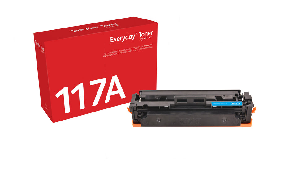 Everyday ™ Cyan Toner by Xerox compatible with HP 117A (W2071A), Standard capacity