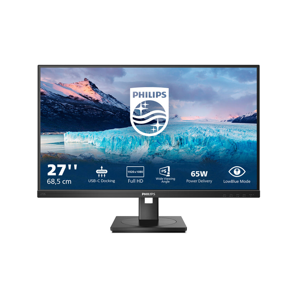 Philips S Line 273S1/00 computer monitor 68.6 cm (27") 1920 x 1080 pixels Full HD LCD Black