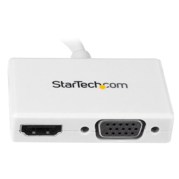 StarTech.com Travel A/V Adapter: 2-in-1 Mini DisplayPort to HDMI or VGA Converter - White