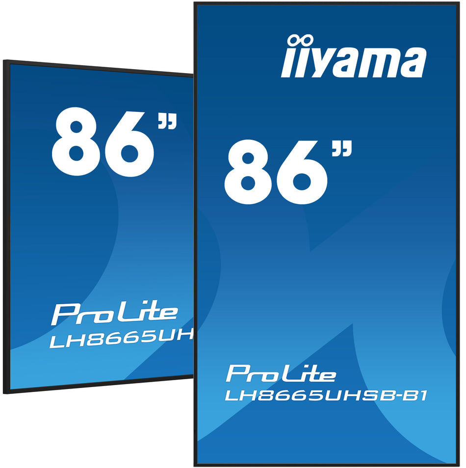 iiyama 86" Vivid-Bright Display with 4K resolution and 800cd/m² panels for illuminating communication