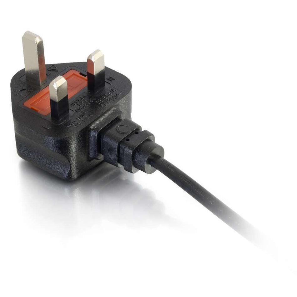 C2G Cbl/3m BS1363 to IEC 60320 C7 Pwr Cord Black C7 coupler