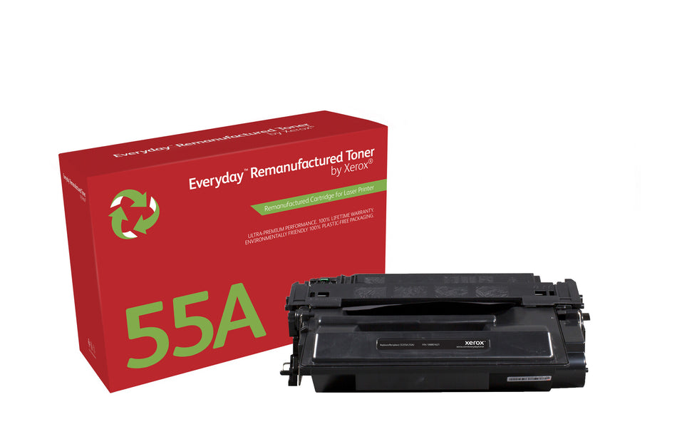 Everyday ™ Mono Remanufactured Toner by Xerox compatible with HP 55A (CE255A), Standard capacity