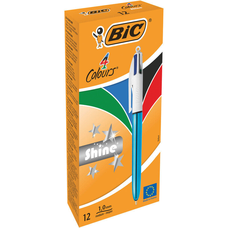 BIC 982874 ballpoint pen Black, Blue, Green, Red Multifunction ballpoint pen 12 pc(s)