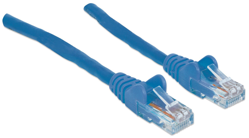 Intellinet Network Patch Cable, Cat6, 20m, Blue, CCA, U/UTP, PVC, RJ45, Gold Plated Contacts, Snagless, Booted, Lifetime Warranty, Polybag