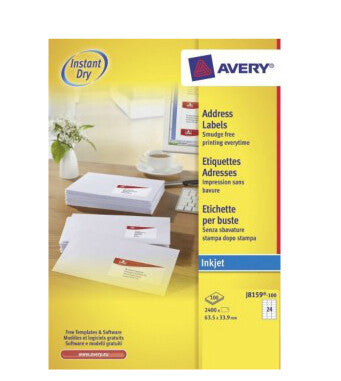 Avery J8159-100 addressing label Self-adhesive label White