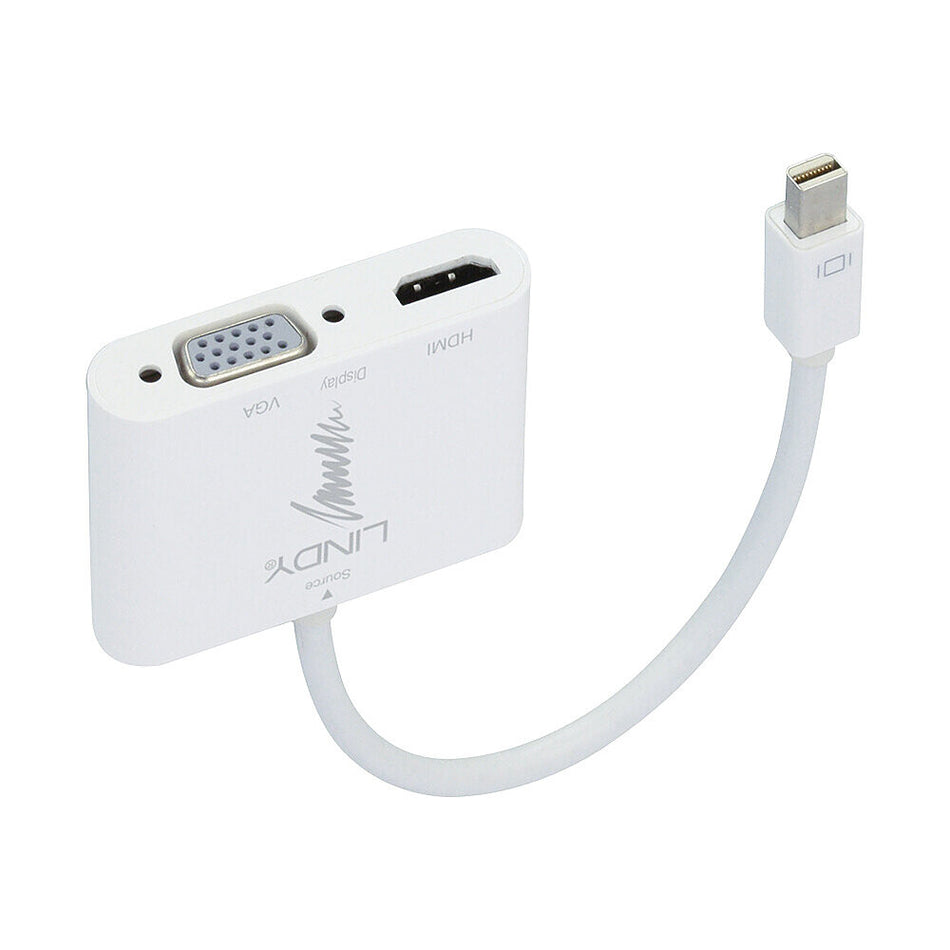 Lindy Mini DisplayPort 1.2 to HDMI 1.4 and VGA Converter