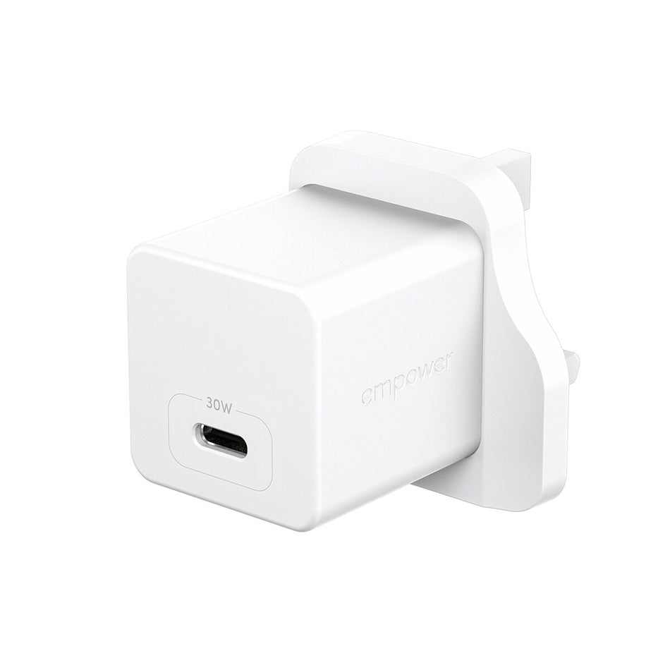 PanzerGlass empower by ® Turbo 30W Charger Single USB-C | UK Plug | Silver White