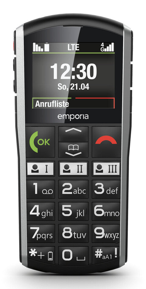 Emporia SIMPLICITY-LTE 5.08 cm (2") 90 g Black, Silver Entry-level phone