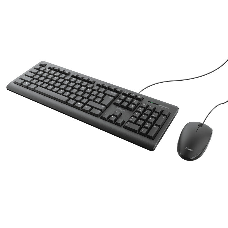 Trust TKM-250 keyboard Mouse included Universal USB QWERTY UK English Black