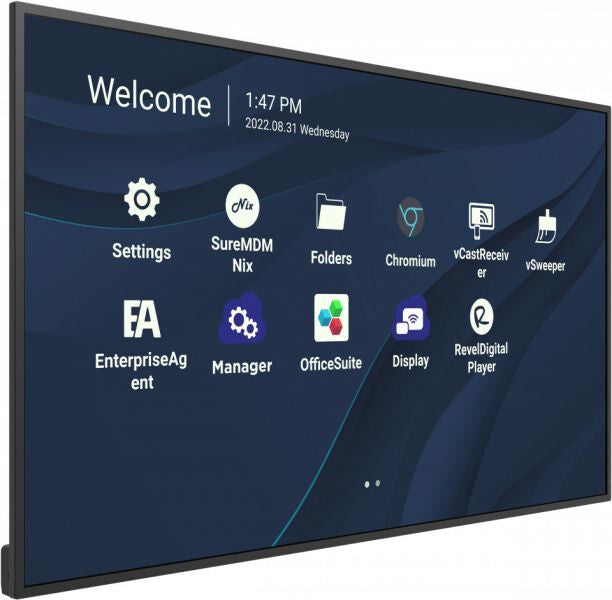 Viewsonic CDE4330 Signage Display 109.2 cm (43") Wi-Fi 450 cd/m² 4K Ultra HD Black Built-in processor Android 11