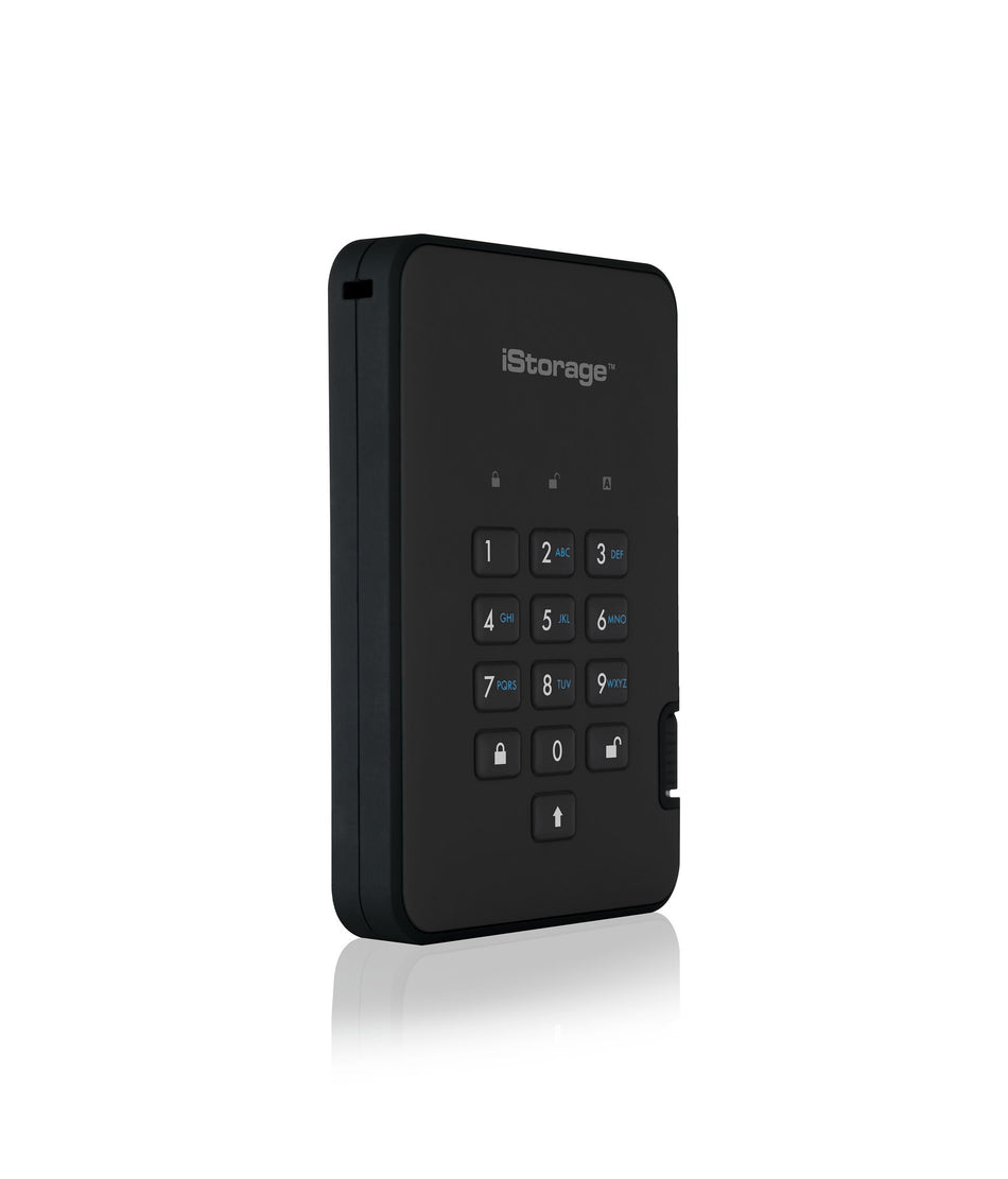 iStorage diskAshur² HDD 1TB Black | Secure Portable Hard Drive |AES-XTS 256-bit Hardware Encryption | PIN protected | OS & Platform Independent | TAA Compliant|Brute force hack defence | Dust/Water Resistant