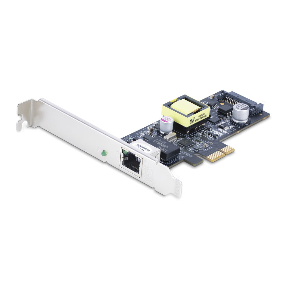 StarTech.com 1-Port 2.5Gbps NBASE-T PoE Network Card, Intel I225-V, 802.3af/at PoE+ Multi-Gigabit NIC, PCI Express Server LAN Card, SATA Powered Desktop Ethernet Interface - Supports Windows, Linux