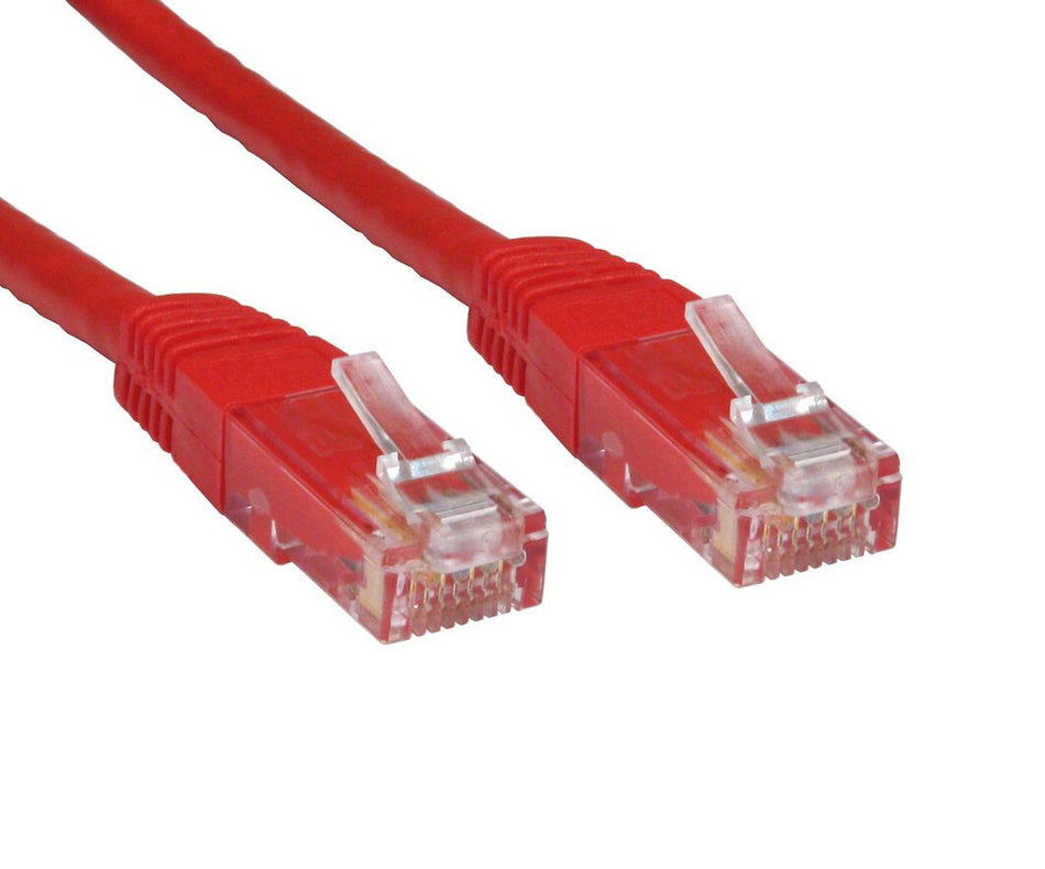 Cables Direct 0.25m Cat6, M - M networking cable Red U/UTP (UTP)