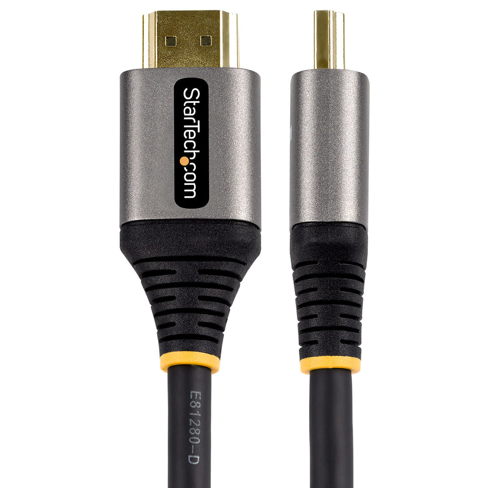 StarTech.com 12ft (4m) HDMI 2.1 Cable 8K - Certified Ultra High Speed HDMI Cable 48Gbps - 8K 60Hz/4K 120Hz HDR10+ eARC - Ultra HD 8K HDMI Cord - Monitor/TV/Display - Flexible TPE Jacket