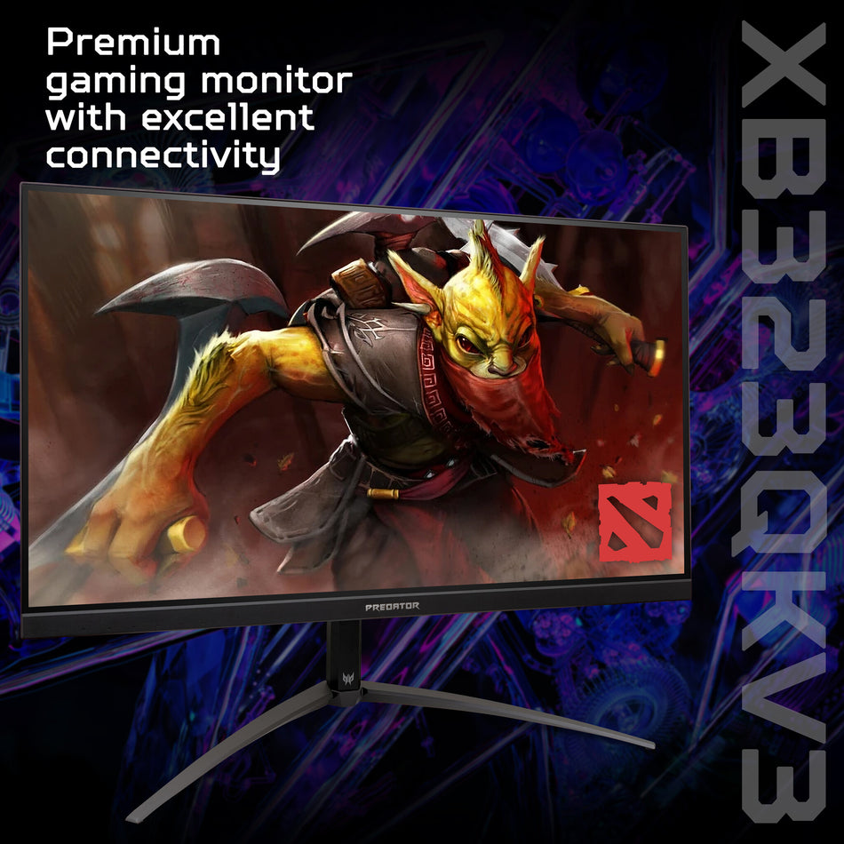 Acer XB Predator XB323QKV3 gaming monitor - 4K Ultra HD, 31.5", 160Hz, 0.5ms, FreeSync Premium, DisplayHDR 400, HDMI & DP