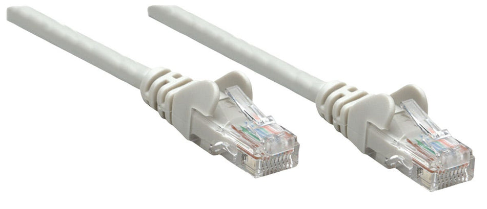 Intellinet Network Patch Cable, Cat6A, 20m, Grey, Copper, S/FTP, LSOH / LSZH, PVC, RJ45, Gold Plated Contacts, Snagless, Booted, Lifetime Warranty, Polybag