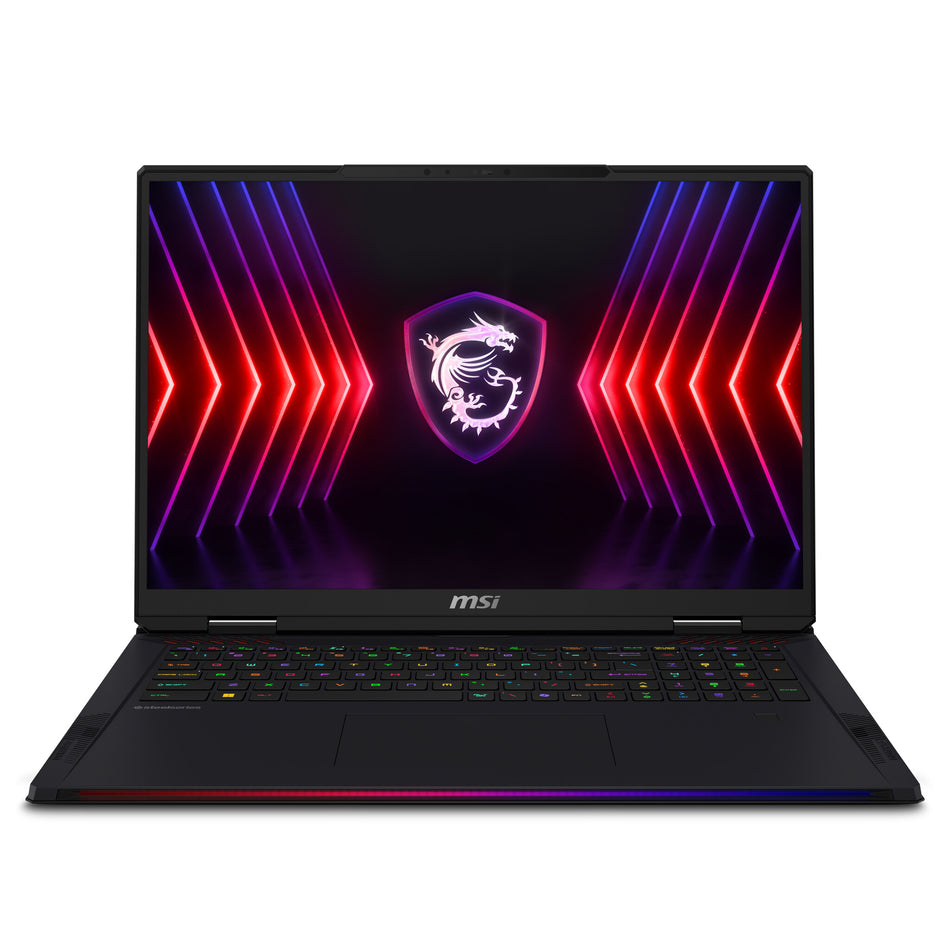 MSI Raider 18 HX A14VGG-002UK Intel® Core™ i9 i9-14900HX Laptop 45.7 cm (18") UHD+ 32 GB DDR5-SDRAM 2 TB SSD NVIDIA GeForce RTX 4070 Wi-Fi 7 (802.11be) Windows 11 Pro Black