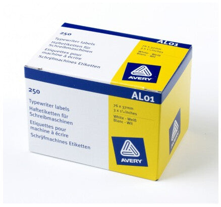 Avery AL01 addressing label Self-adhesive label White