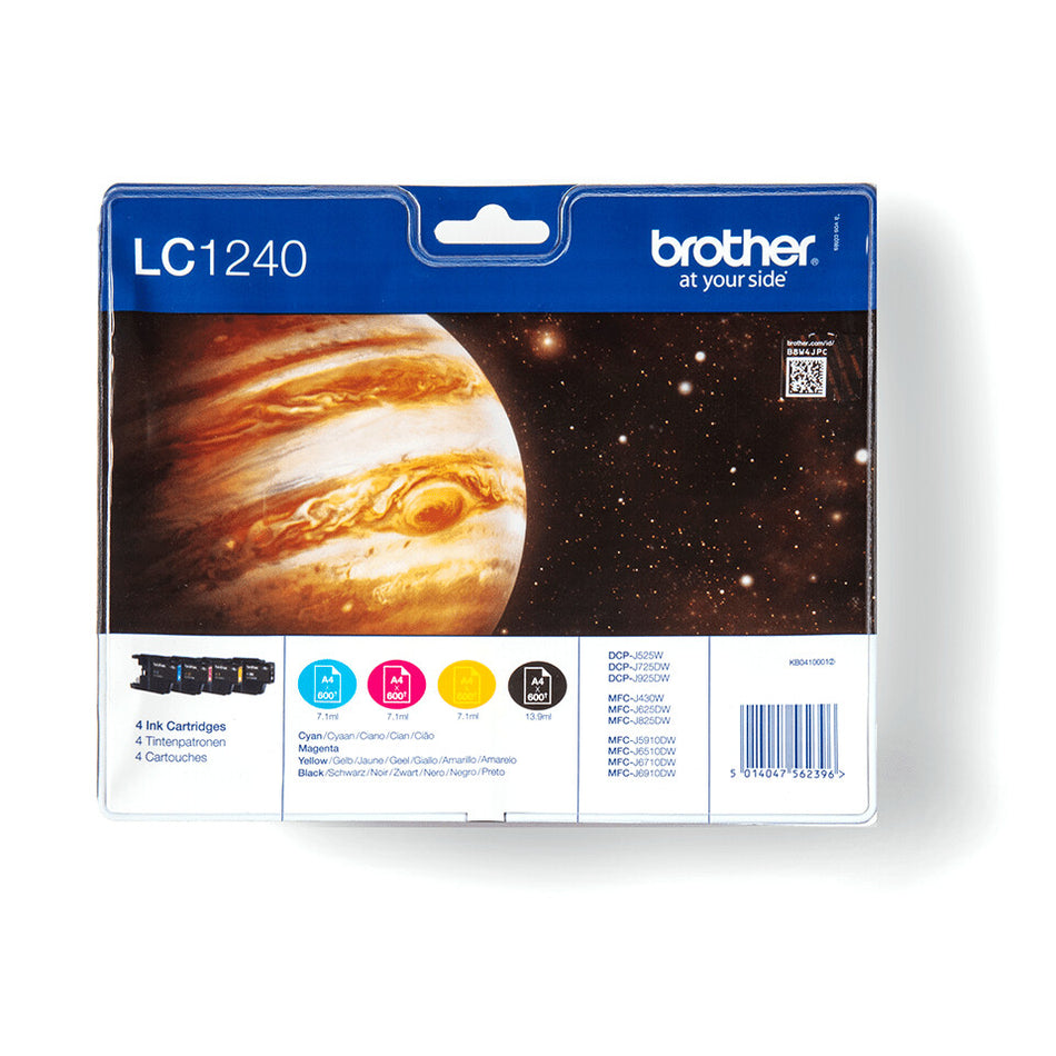 Brother LC1240VALBPDR ink cartridge 4 pc(s) Original Black, Cyan, Magenta, Yellow