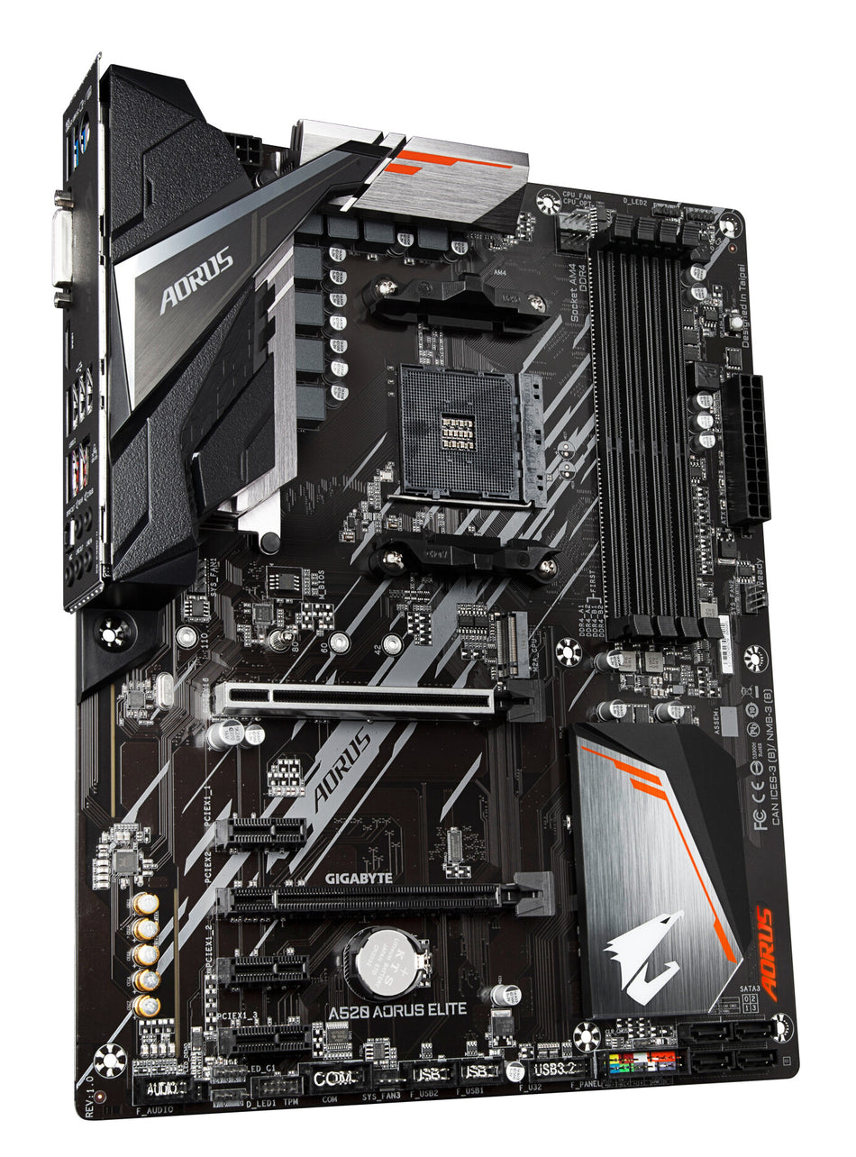 GIGABYTE A520 AORUS ELITE Motherboard - Supports AMD Ryzen 5000 Series AM4 CPUs, 5+3 Phases Pure Digital VRM, up to 4733MHz DDR4 (OC), PCIe 3.0 x4 M.2, GbE LAN, USB 3.2 Gen2