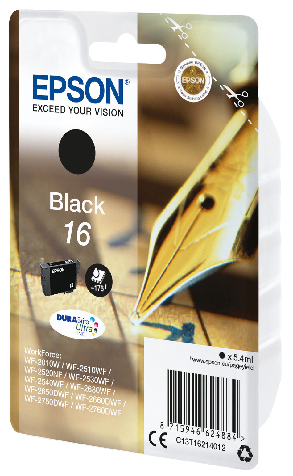 Epson Pen and crossword Singlepack Black 16 DURABrite Ultra Ink