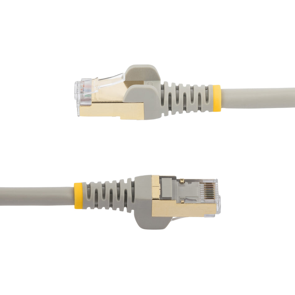 StarTech.com 3m CAT6a Ethernet Cable - 10 Gigabit Shielded Snagless RJ45 100W PoE Patch Cord - 10GbE STP Network Cable w/Strain Relief - Grey Fluke Tested/Wiring is UL Certified/TIA