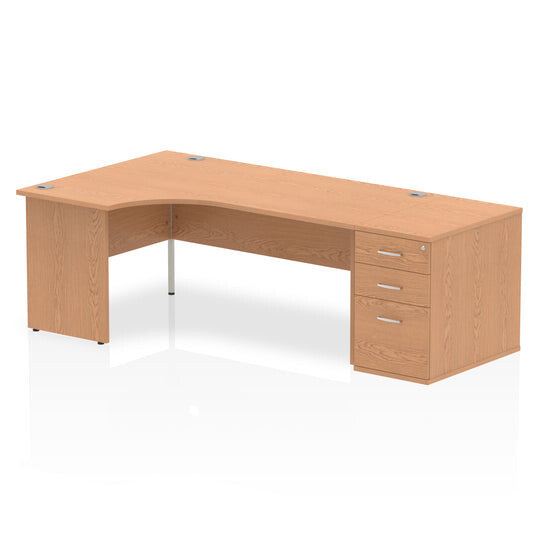 Dynamic Impulse Panel End Crescent Desk Workstation