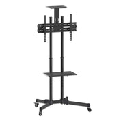 Manhattan Trolley Mount Stand for TV & Monitors, For screens 37" to 65", VESA compatibility: all between 200x200 to 600x400mm - check the dimensions of the four mounting holes on back of screen to ensure it fits, Max 40kg, Black, LFD, Bracket, Lifetime