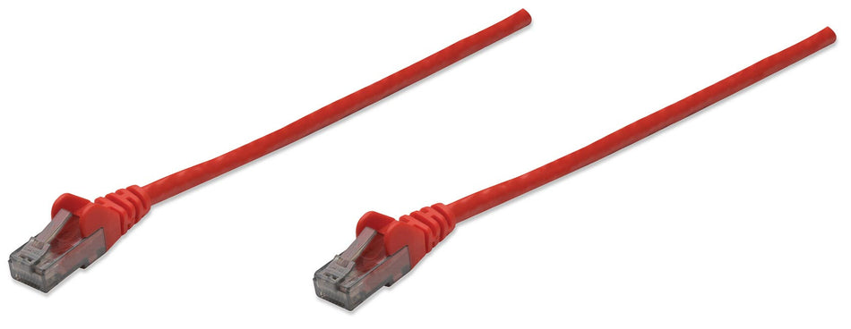 Intellinet Network Patch Cable, Cat6, 10m, Red, CCA, U/UTP, PVC, RJ45, Gold Plated Contacts, Snagless, Booted, Lifetime Warranty, Polybag