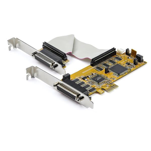 StarTech.com 8-Port PCI Express RS232 Serial Adapter Card, PCIe RS232 Serial Card, 16C1050 UART, Low Profile Serial DB9 Controller/Expansion Card, 15kV ESD Protection, Windows Only - TAA