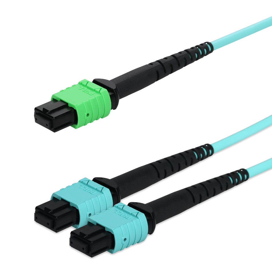 AddOn Networks ADD-AMPO-2MPO5M5OM4LZ InfiniBand/fibre optic cable 5 m MPO 2x MPO OFNG Aqua colour, Green