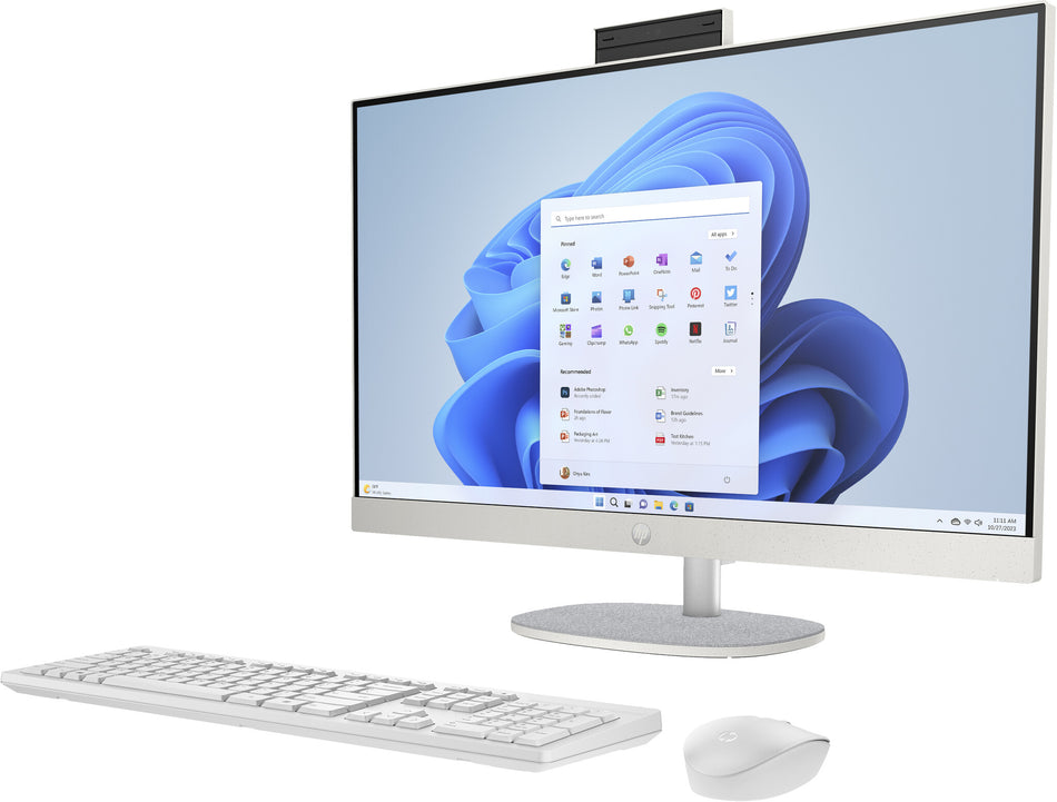 HP 27-cr0016na AMD Ryzen™ 5 7520U 68.6 cm (27") 1920 x 1080 pixels All-in-One PC 16 GB LPDDR5-SDRAM 512 GB SSD Windows 11 Home Wi-Fi 6 (802.11ax) White