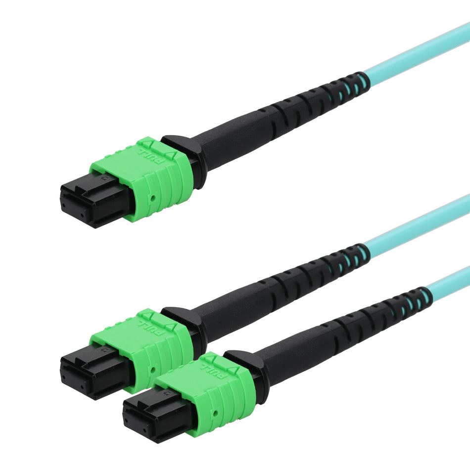 AddOn Networks MFP7E20-N005-AO InfiniBand/fibre optic cable 5 m MPO 2x MPO MMF Aqua colour, Green