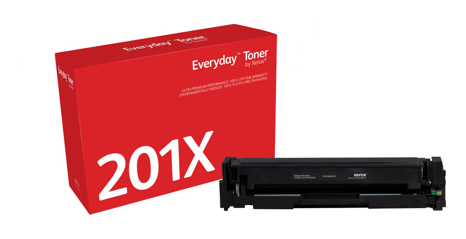 Everyday ™ Black Toner by Xerox compatible with HP 201X (CF400X), High capacity