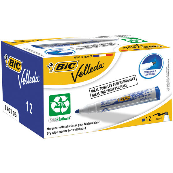 BIC Whiteboard Velleda ECOlutions 1701 marker 12 pc(s) Blue