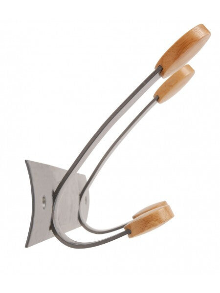 Alba PMV2 home storage hook Indoor Universal hook Silver, Wood 1 pc(s)