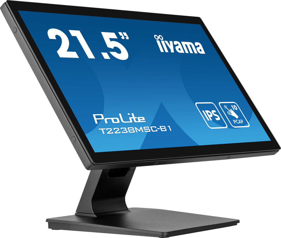 iiyama ProLite T2238MSC-B1 computer monitor 54.6 cm (21.5") 1920 x 1080 pixels Full HD LED Touchscreen Black