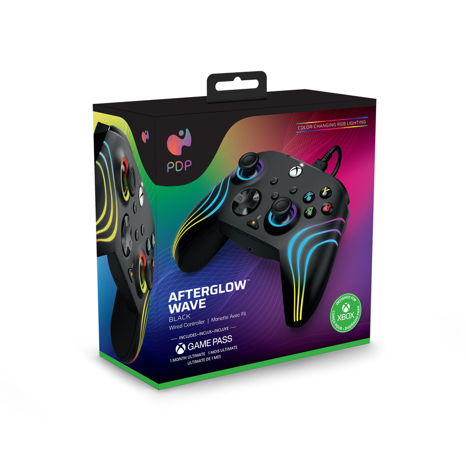 PDP Afterglow Wave Black USB Gamepad PC, Xbox One, Xbox Series S, Xbox Series X