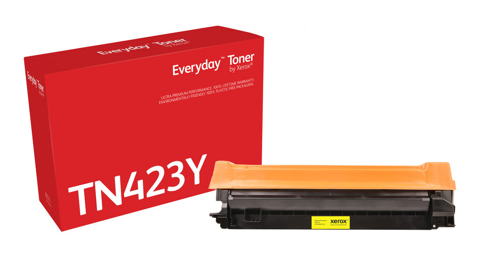 Everyday ™ Yellow Toner by Xerox compatible with Brother TN-423Y, High capacity