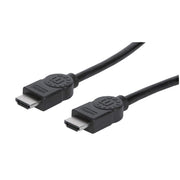 Manhattan HDMI 4K@30Hz Cable with Ethernet, 3m, Suitable for ALL 1080p/HD and majority of 4K uses (check your system 4K specification to be sure), Male to Male, Black, Ultra HD 4k x 2k, Lifetime Warranty, High Speed, Equivalent to HDMM3MHS