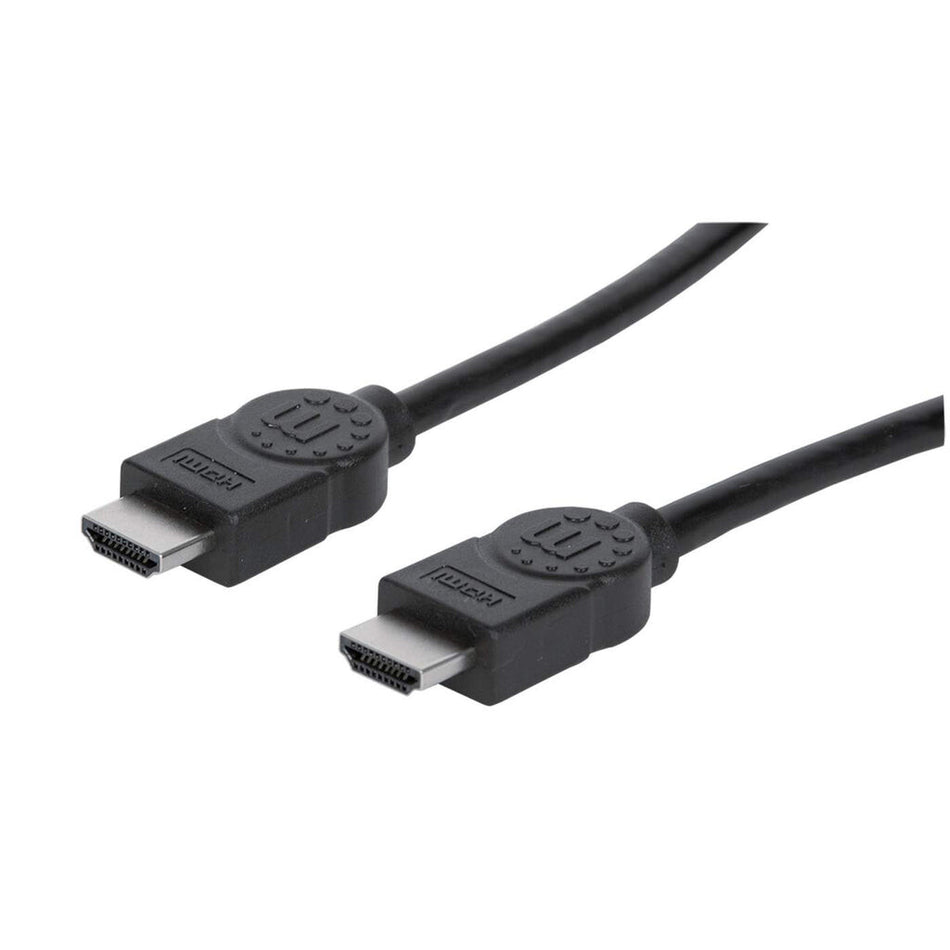 Manhattan HDMI 4K@30Hz Cable with Ethernet, 3m, Male to Male, Black, Ultra HD 4k x 2k, Fully Shielded, Gold Plated Contacts, Lifetime Warranty, High Speed, Equivalent to HDMM3MHS