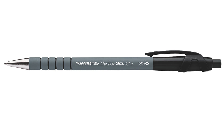 Papermate FlexGrip Gel Retractable gel pen Medium Black 12 pc(s)