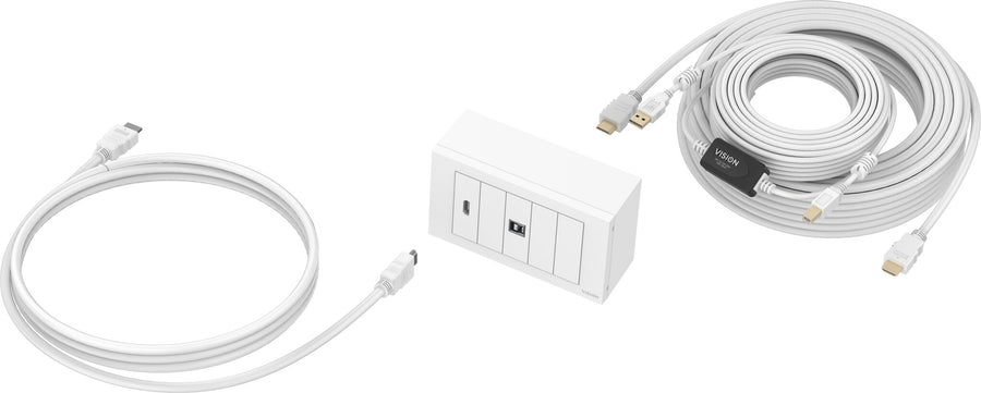 Vision TC3-PK10M socket-outlet HDMI + USB Type-B White