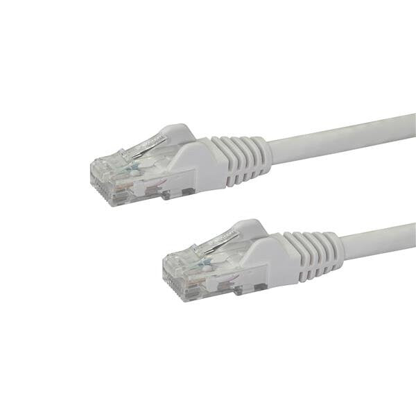 StarTech.com 2m CAT6 Ethernet Cable - White CAT 6 Gigabit Ethernet Wire -650MHz 100W PoE RJ45 UTP Network/Patch Cord Snagless w/Strain Relief Fluke Tested/Wiring is UL Certified/TIA