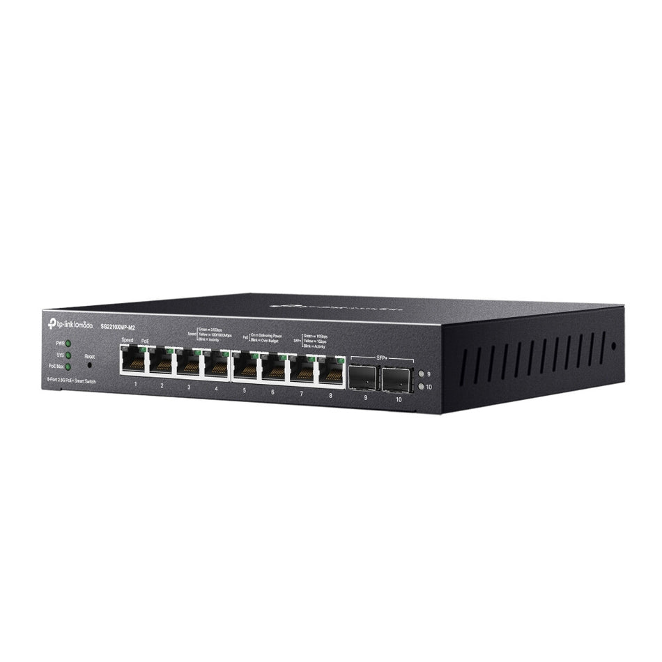 TP-Link Omada 8-Port 2.5GBASE-T and 2-Port 10GE SFP+ Smart Switch with 8-Port PoE+