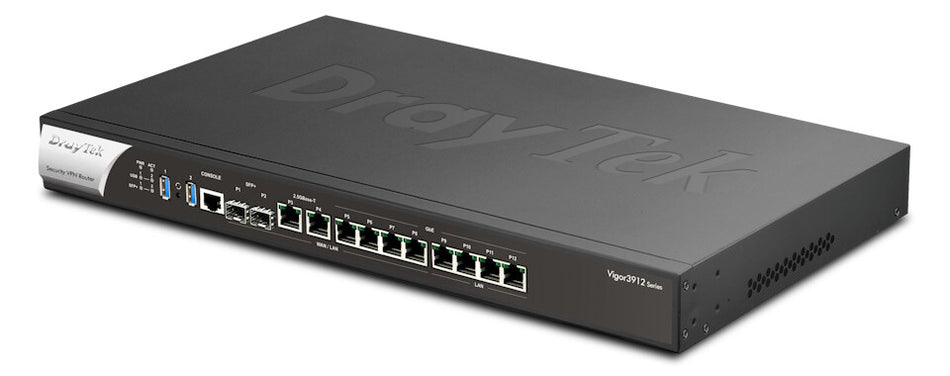 DrayTek V3912S-K wired router 2.5 Gigabit Ethernet, Gigabit Ethernet Black