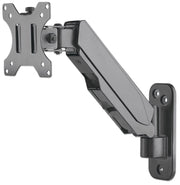 Manhattan Wall Mount for TV & Monitors (Spring Arm 2 pivots), For screens 17" to 32", VESA compatibility: 75x75mm and 100x100mm - check the dimensions of the four mounting holes on back of screen to ensure it fits, Max 8kg, Black, Bracket, Lifetime