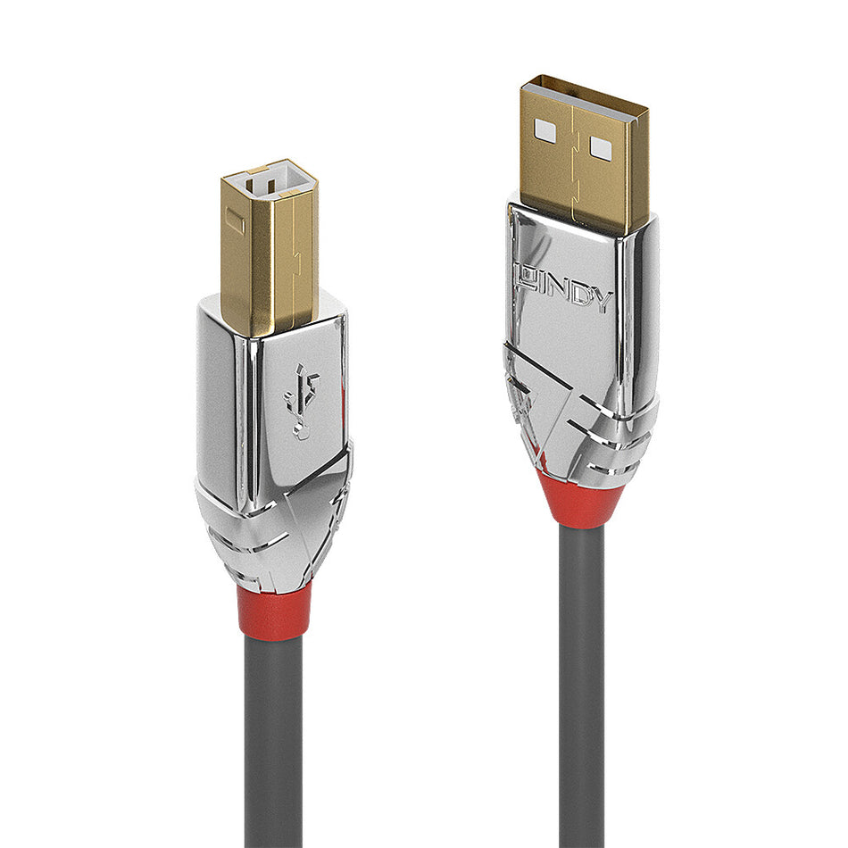 Lindy 0.5m USB 2.0 Type A to B Cable, Cromo Line