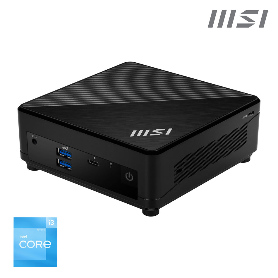 MSI Cubi 5 12M Intel Core i3 1215U Barebone, NUC, SFF, Mini Computer, HTPC, (NO RAM, NO Storage, NO OS), UHD Graphics/ThunderBolt 4/Type C/HDMI/DisplayPort/Dual LAN/WiFi 6E/BT 5.3/VESA